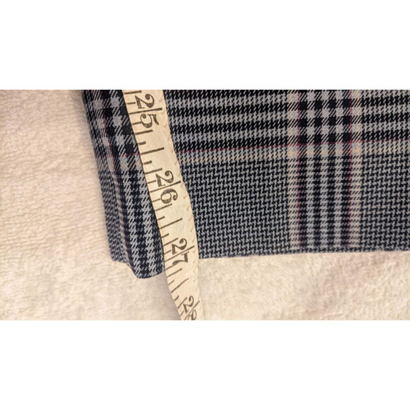 Tommy Hilfiger Grey Plaid Pants, Size 2, Straight Leg, Size Zipper/Button - Picture 5 of 8